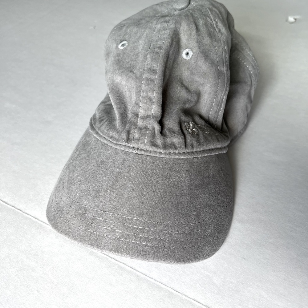 Black Clover velour soft side hat gray adjustable